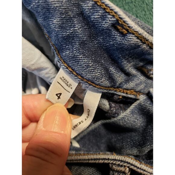 Loft Jeans Size 4 Womens Blue Stretch Pants Ladies Denim Mid Rise Curvy Skinny - Picture 4 of 13